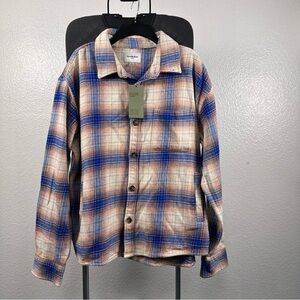 Goodfellow Men’s Plaid Button-Up Shirt Size L
